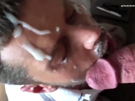 Cum on face compilation with gay amateur porn stars.