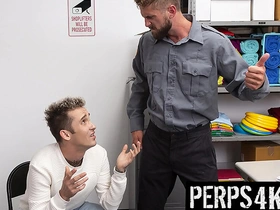 A young shoplifter steals jewelry and has to seduce a gay mall officer for anal sex.