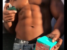 A white girl gets it on with a BBC model in an intimate scene.