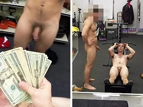 Fitness trainer gets double teaming in gay anal scene