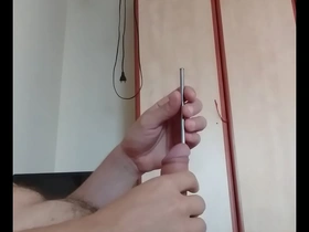 Solo gay boys self-pleasure journey with urethral play