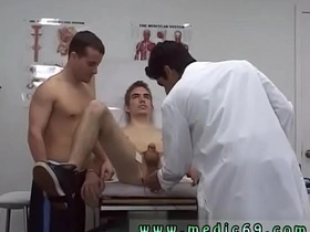 First time I was in a hurry during a gay physical examination with a hot doctor twink.