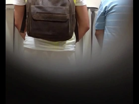 Gay masturbation in a Sao Paulo bathroom after shopping
