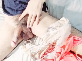 On Halloween, I exposed my large penis and wore my wife’s undergarments to masturbate.