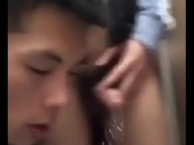 Asian cuties have fun with pee play in the bathroom