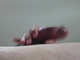Solo Japanese man enjoys pleasuring himself.