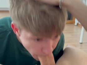 A young teacher seduces a student with a hot blowjob and anal sex.