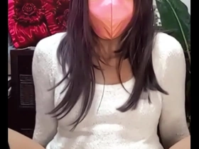Beautiful Femboy masturbates while online streaming.