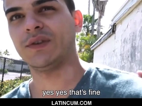 Straight Spanish Latino jock getting gay action for money
