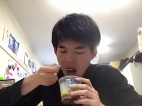 Young Japanese man Kotatsu in crazy action (17th scene)