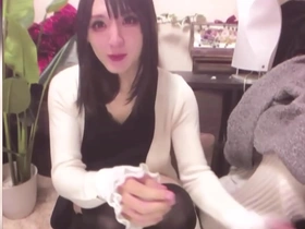Asian beauty gets off while she pleases herself.