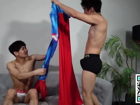 Superman and Spiderman: The Ultimate Cosplay Scene