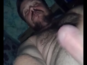 Gay man masturbates and has a big cock cumshot
