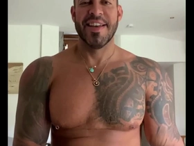 Muscular gay bear gets his ass fucked in front of his wife in homemade video.