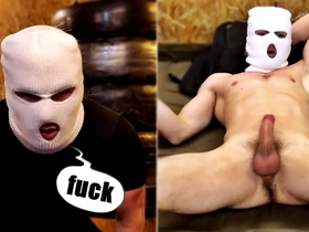 Russian amateurs solo performance with a dirty mouth and a peeping fetish.