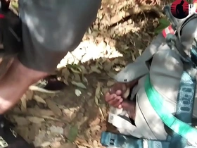 An Uber motorcycle rider took a married man to a park and received a blowjob.