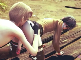 Eren and his harem in a steamy Yaoi Femboy experience