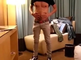 Young athletic man with a great body and a large penis.