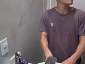 Gay sex with an Asian twink and a Brazilian hunk.