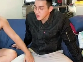 Young Vietnamese twink gets help from a gay tech in more ways than one.