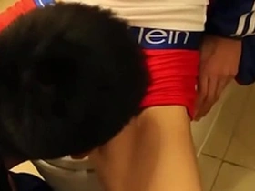 Gay boy enjoys foot fetish with Asian slave