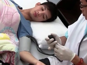 Gay couple’s doctor examination turns into a kinky encounter.