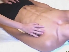 Gay Asian boy masturbates his tight hole