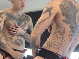 Yoshikawasakixxxs sexy tattooed body gets a nipple tease and a hot jerk off scene.
