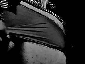Dark-skinned solo boy's seductive show in panties