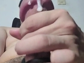 Hot homemade video of big cock masturbation