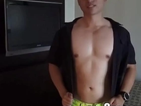 Straight college guy pleasures himself with gay toys