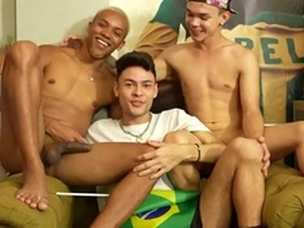 Soccer players Hanry Onlyjapa, Gustavo Ryder, and Taylor Gabriel in steamy threesome