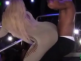 Big ass black girl takes on multiple guys in hardcore group sex