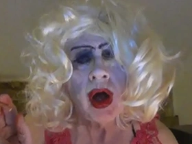Sissy slut Sarah's craving for cock and her encounter with a mature, smoking transgender woman