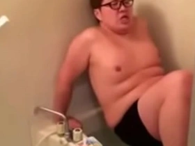 A decadent Japanese gay boy in action