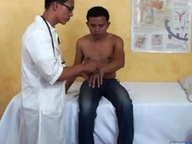 Young Asian man gives oral sex to his gay patient.