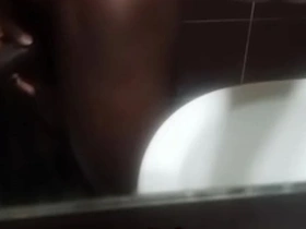 My large penis urinates in my first video...