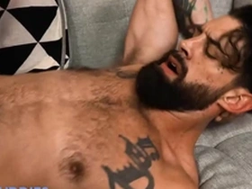 Inked stud gets dominated by a well-endowed stranger - Alpha Wolfe and Blake Wilder's next-door encounter